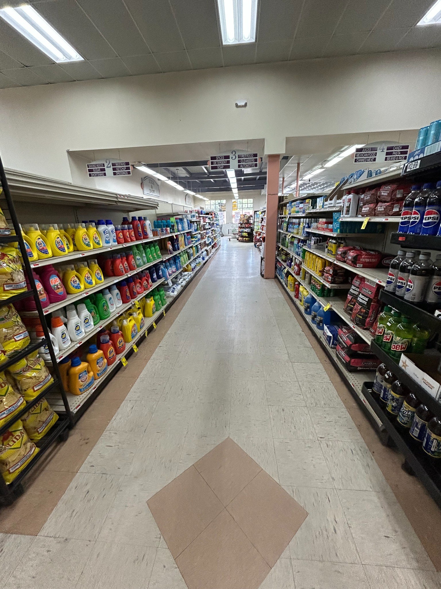 Grocery aisles at T&T Supermart